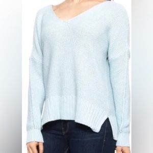 Lucky Brand Coastal Knit Sweater Blue Size Small